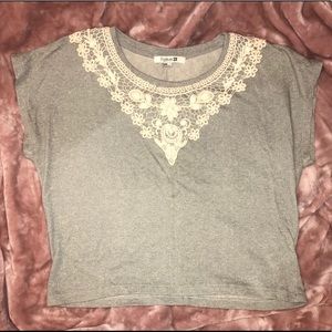 Grey Beaded Forever21 Top
